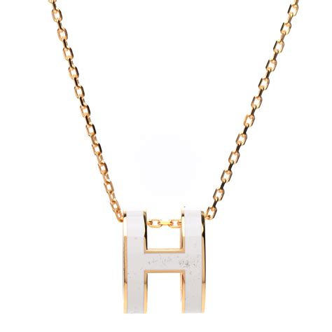 hermes pop h necklace white|pop h pendant hermes.